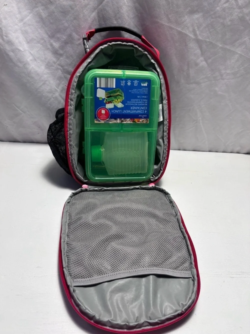 Lands' End Kids Lunch Backpack Space Print, Bento Box Drink Box, Food Container